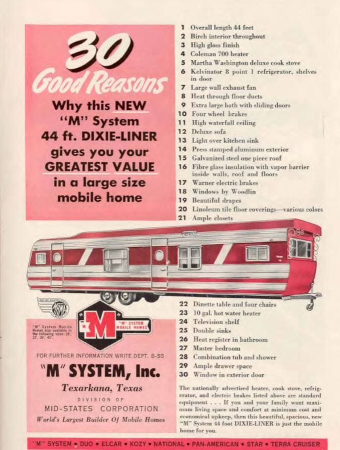 vintage mobile homes-m system mobile home