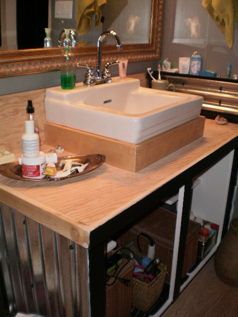 rising a bathroom sink 