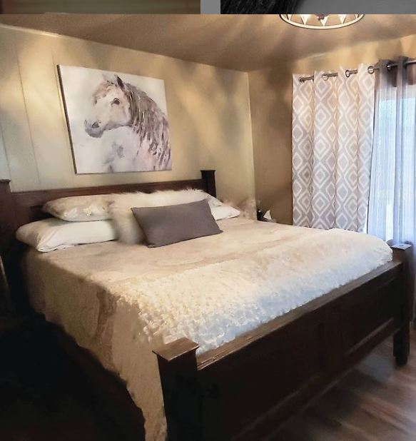 single wide love shack bedroom