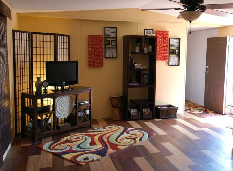 favorite Craigslist mobile home finds - living room 