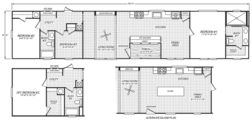 the montview single wide floor plan
