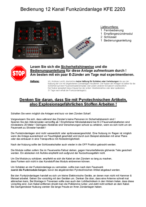 Funk - Zündsystem 12 Kanal – Bild 2