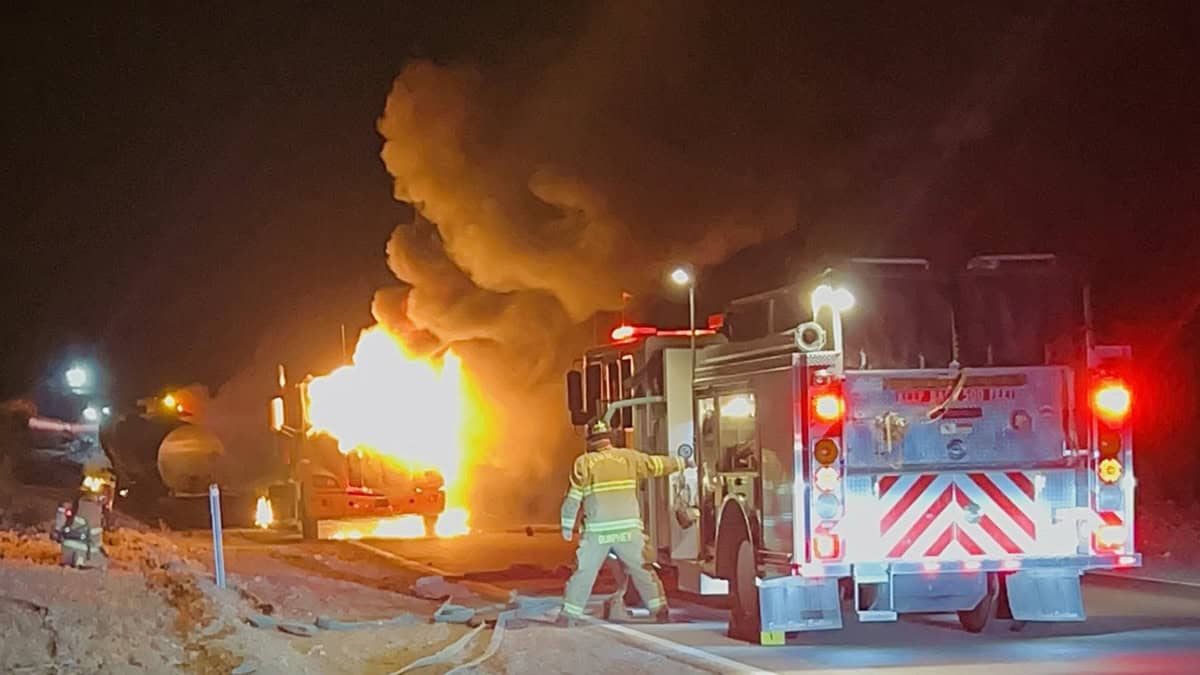 A Sept. 9 fire on Highway 190's Towne Pass was one of eight tractor-trailer fires on that stretch of road over the past three years.