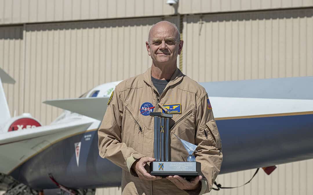 NASA test pilot honored for first flight of X-59 quiet supersonic jet