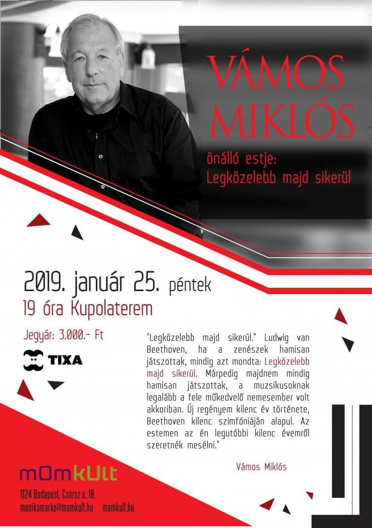 Legközelebb majd sikerül | Vámos Miklós önálló estje