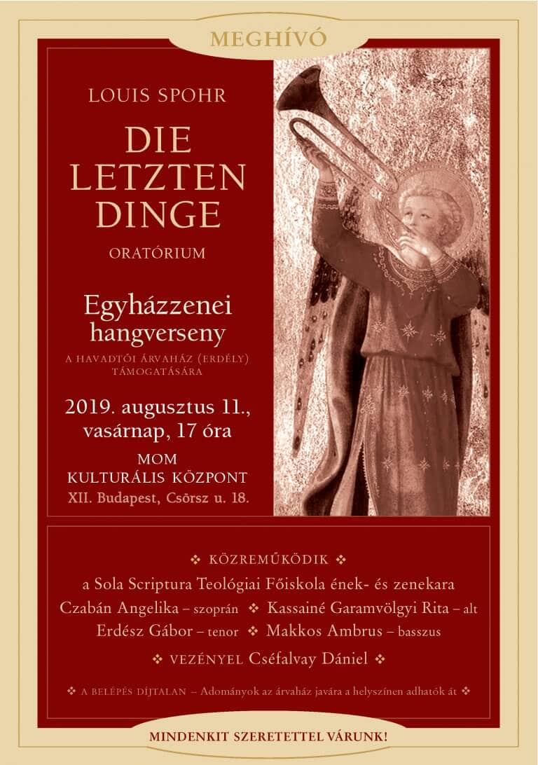 Jótékonysági koncert | Louis Spohr: Die letzten Dinge
