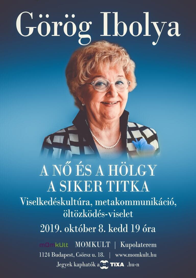 Görög Ibolya protokoll- és etikettszakértő előadása