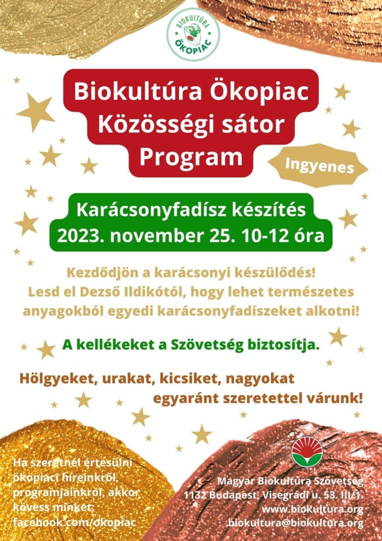 Karácsonyfadísz készítés
