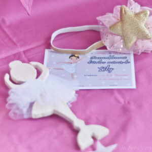 Invitation d'anniversaire personnalisée Ballerine
