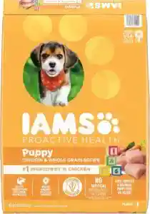 IAMS Proactive Health Puppy food bag, chicken and whole grain recipe—one of the best healthy puppy food options for balanced growth and immune support one of the best puppy food 2025 choices
