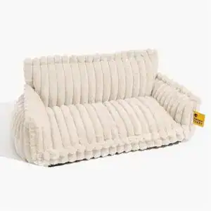 CLICK HERE Dog Bed for Medium Large Dogs - Orthopedic Dog Sofa with Removable Washable Cover and Anti-Slip Bottom, Supportive Foam Pet Couch Bed(White,XL)