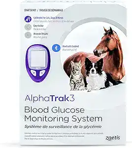 AlphaTrak 3 Blood Glucose Monitoring System for dogs, cats, and horses — an at-home pet diabetes test and pet glucose monitor trusted by veterinarians for accurate results.