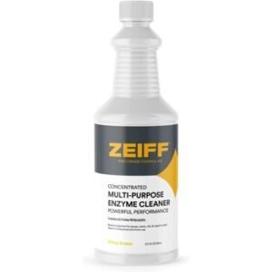 Zeiff multi-purpose enzyme cleaner used for removing puppy potty accidents during house-training and supporting a consistent potty training schedule.