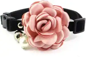 CLICK HERE. Everflowering Rose Flower Cat Dog Collar Bow Tie - Suede Puppy Necklace with Bell - Chihuahua Yorkie Girl Clothes Costume Outfits Accessory, Adjustable and Handmade
