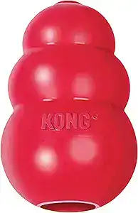 Durable red KONG dog toy designed for chewing and mental stimulation, ideal for filling with treats. Tools ChatGPT can make mistakes. Check important info. Pet Nail Grinder Pin PLUS