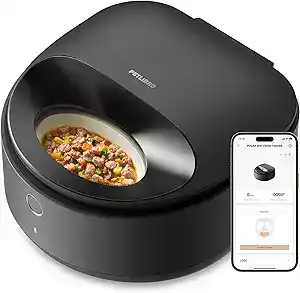 Automatic cat feeders for busy pet parents — this PETLIBRO chilled smart feeder keeps wet food fresh with a built-in ice pack and app control, offering perfect portioning and convenience for cats on a wet food diet.