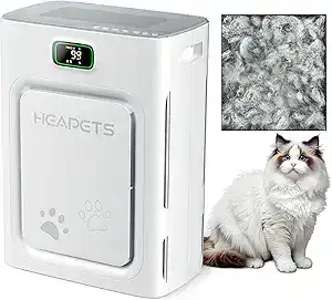 HEAPETS pet air purifier designed for homes with dogs and cats — one of the best dog allergy relief products for reducing dander and airborne allergens. Complements vet-recommended dog allergy supplements and natural remedies for dog allergies for cleaner, healthier air.