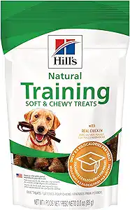 Hill’s Natural Training Soft & Chewy Treats — bite-sized, real chicken training snacks made for rewarding good behavior and supporting your pup’s daily training routine.
