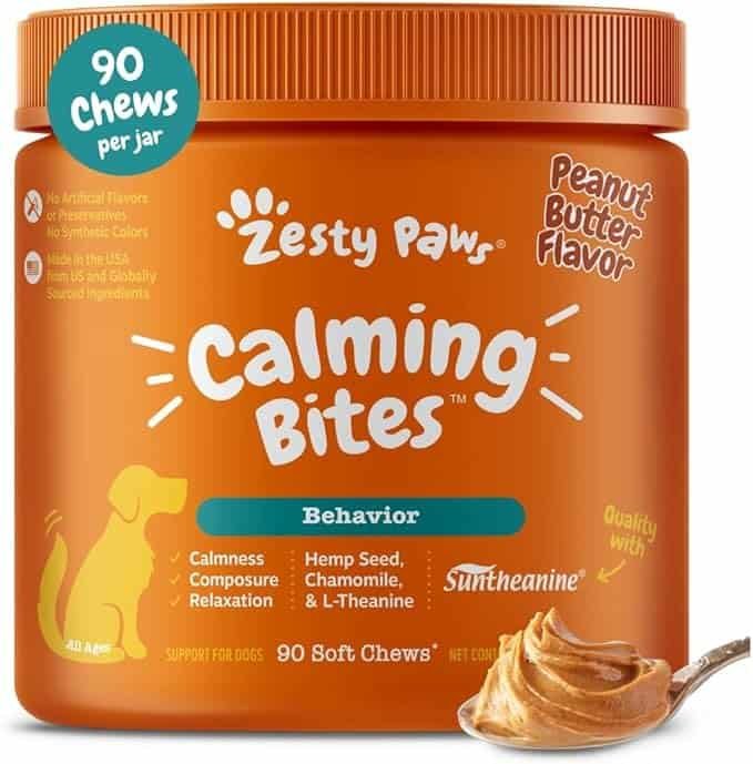 🐾 Finding Everyday Joy: How Pets Inspire Us to Live Better 4 Dog calming bites with peanut butter flavor formulated to support calm behavior and reduce stress.