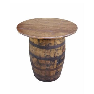 Barrel Highboy Woodtop Table