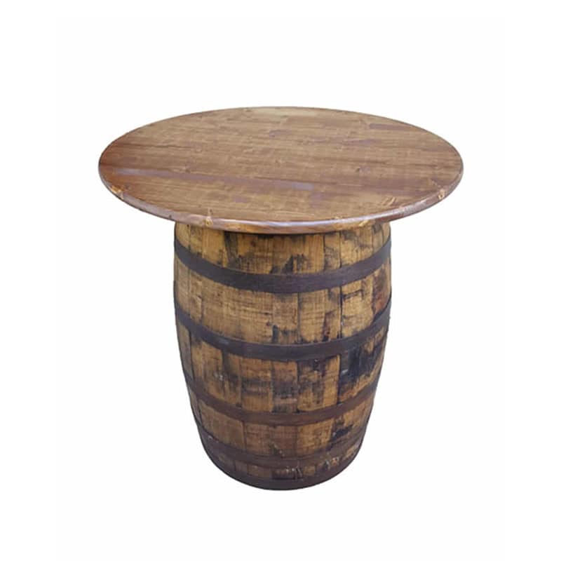 Barrel Highboy Woodtop Table