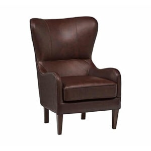 Brown Winged Highback Chair