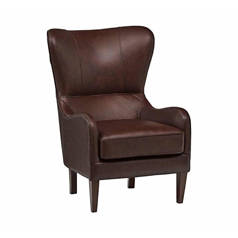 Brown Winged Highback Chair