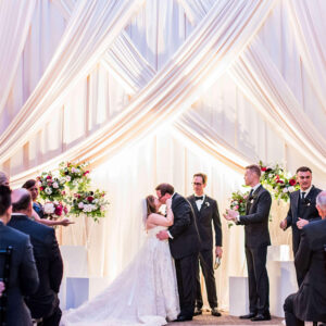 Custom 6 Swag Satin Wedding Arch