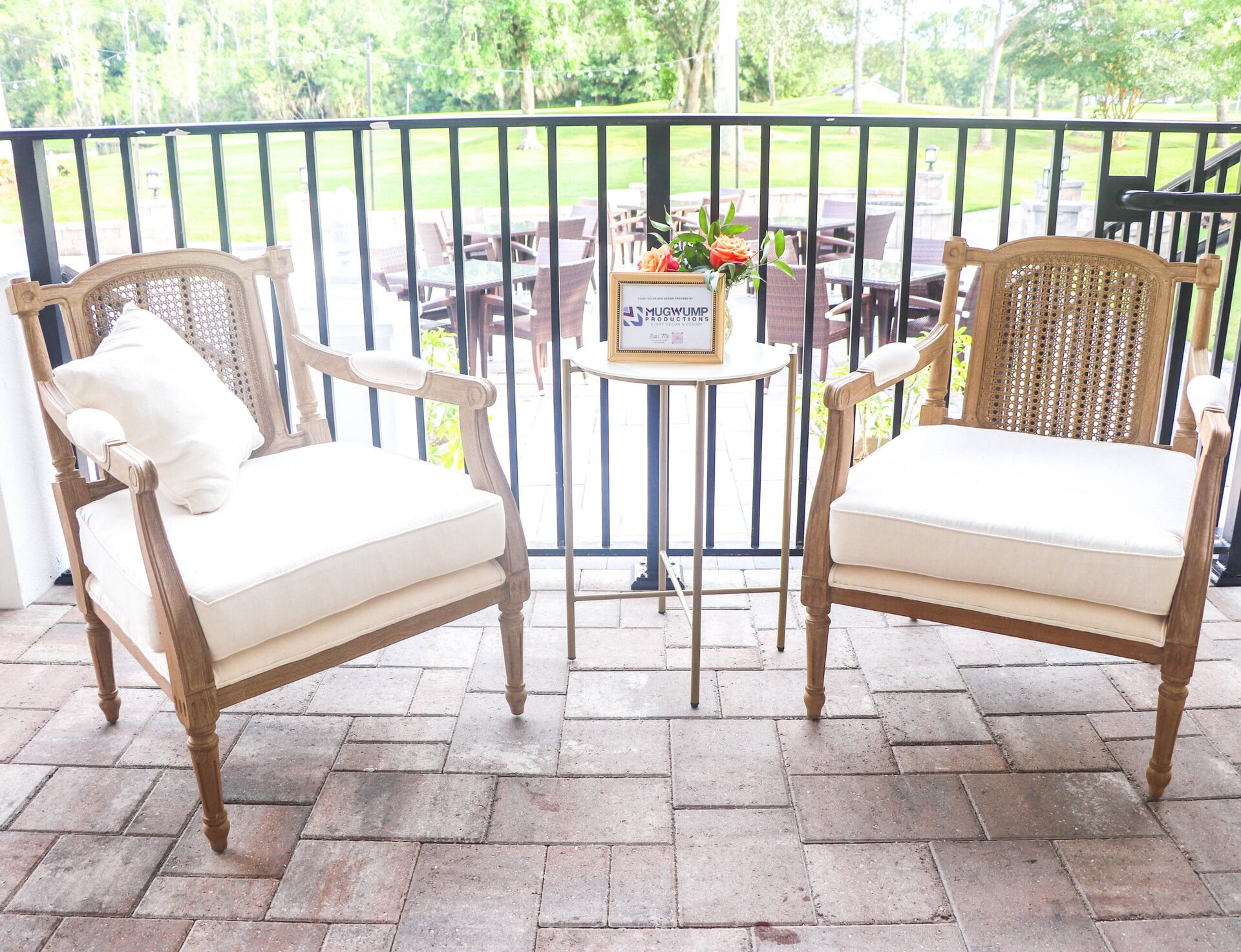 French Cane Back Arm Chair - Image 2