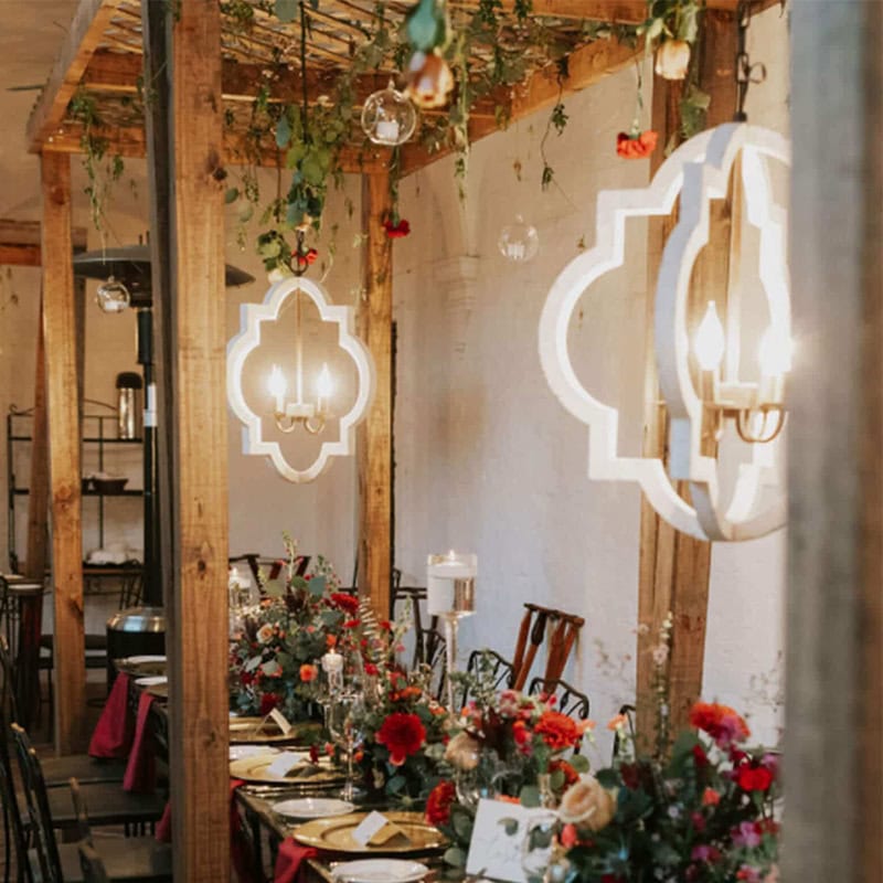 Rustic White Chandelier