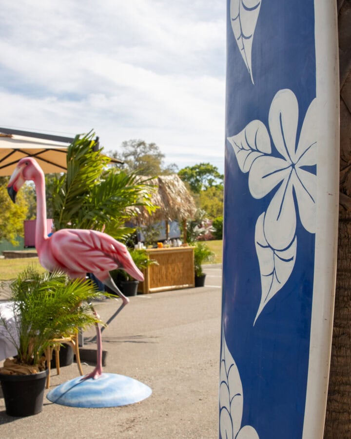 Tropical Themed_Event_Decor_Flamingo_Surfboard