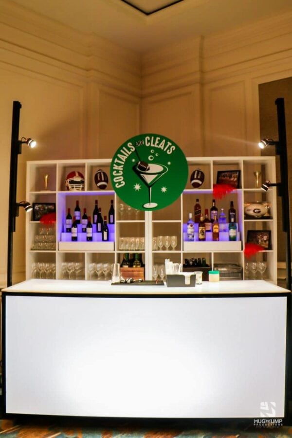 Football-Themed-Event-Decor-Glow-Bar-Setup