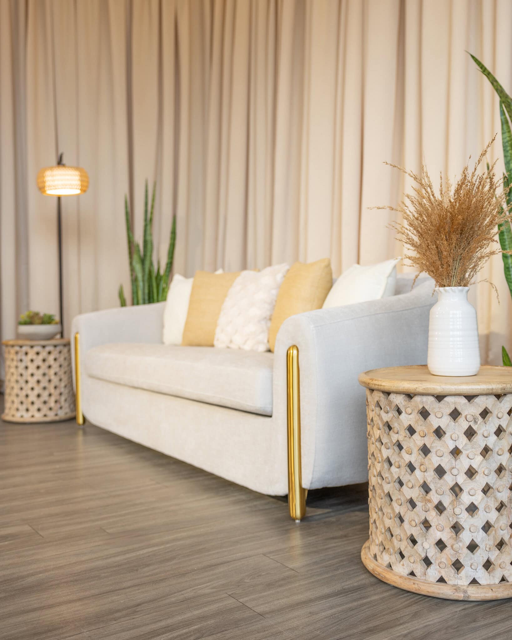 Wooden_Tribal_Accent_Table_End_Table_Event_Rentals_Jacksonville