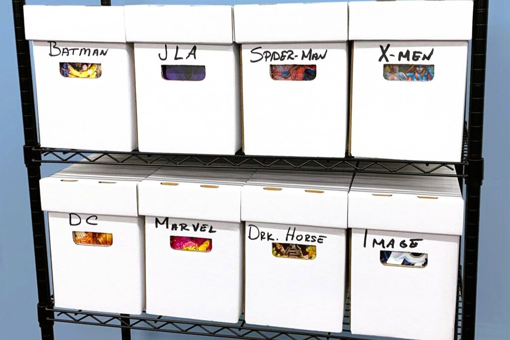 Comic book storage boxes