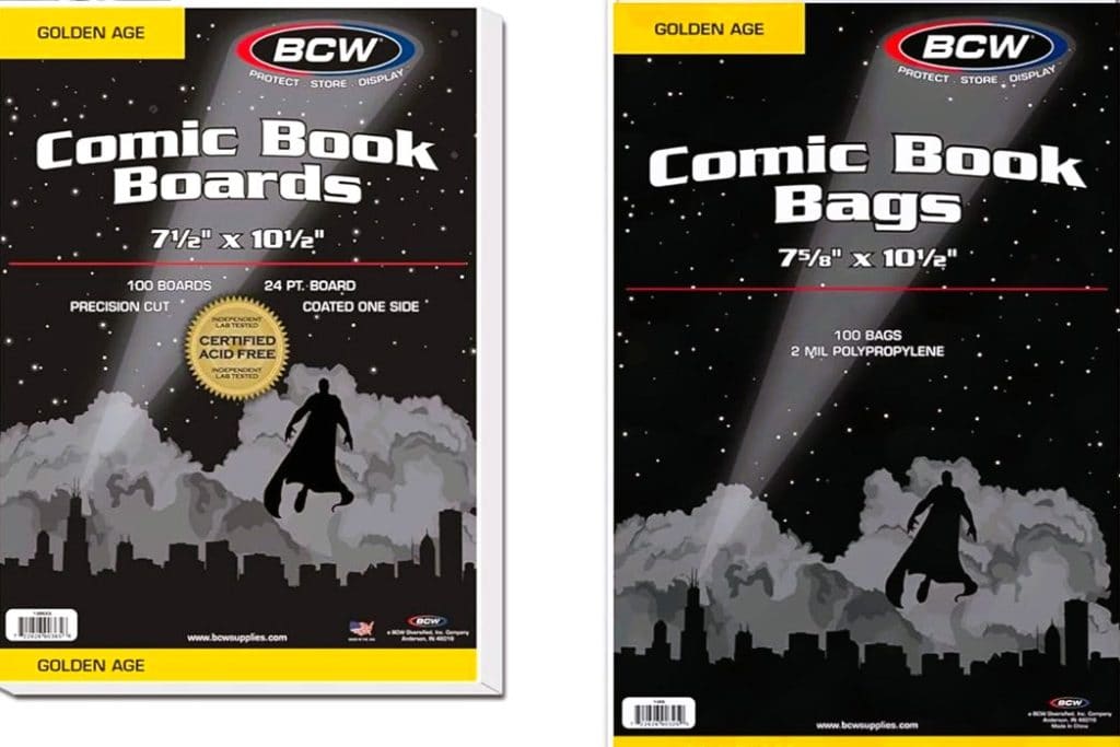 Golden age comic book bag