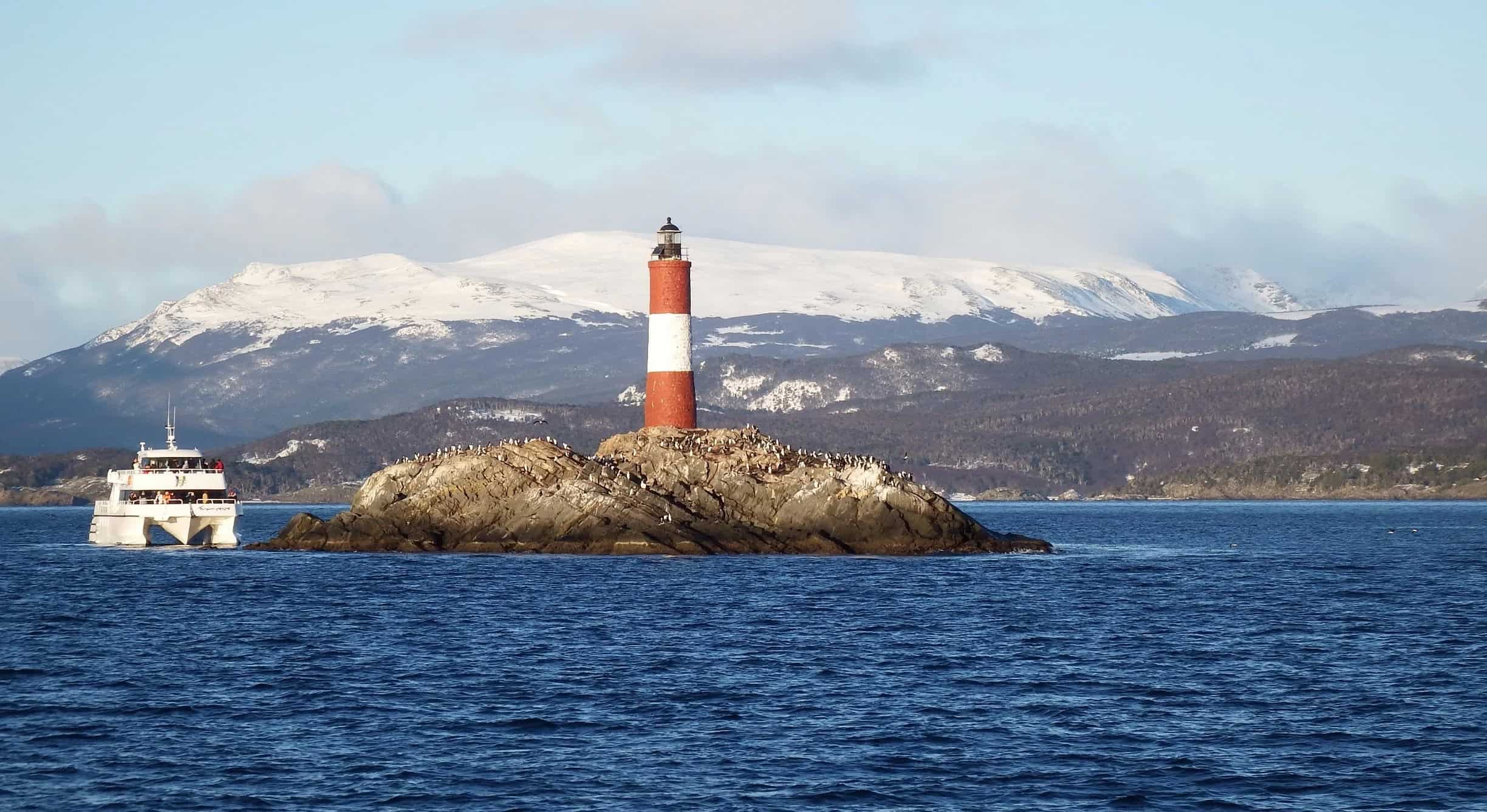 Faro Les Éclaireurs en el Canal Beagle, Ushuaia