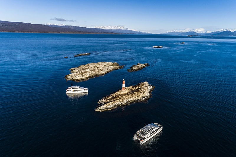 Faro Les Éclaireurs vista aérea Tierra del Fuego
