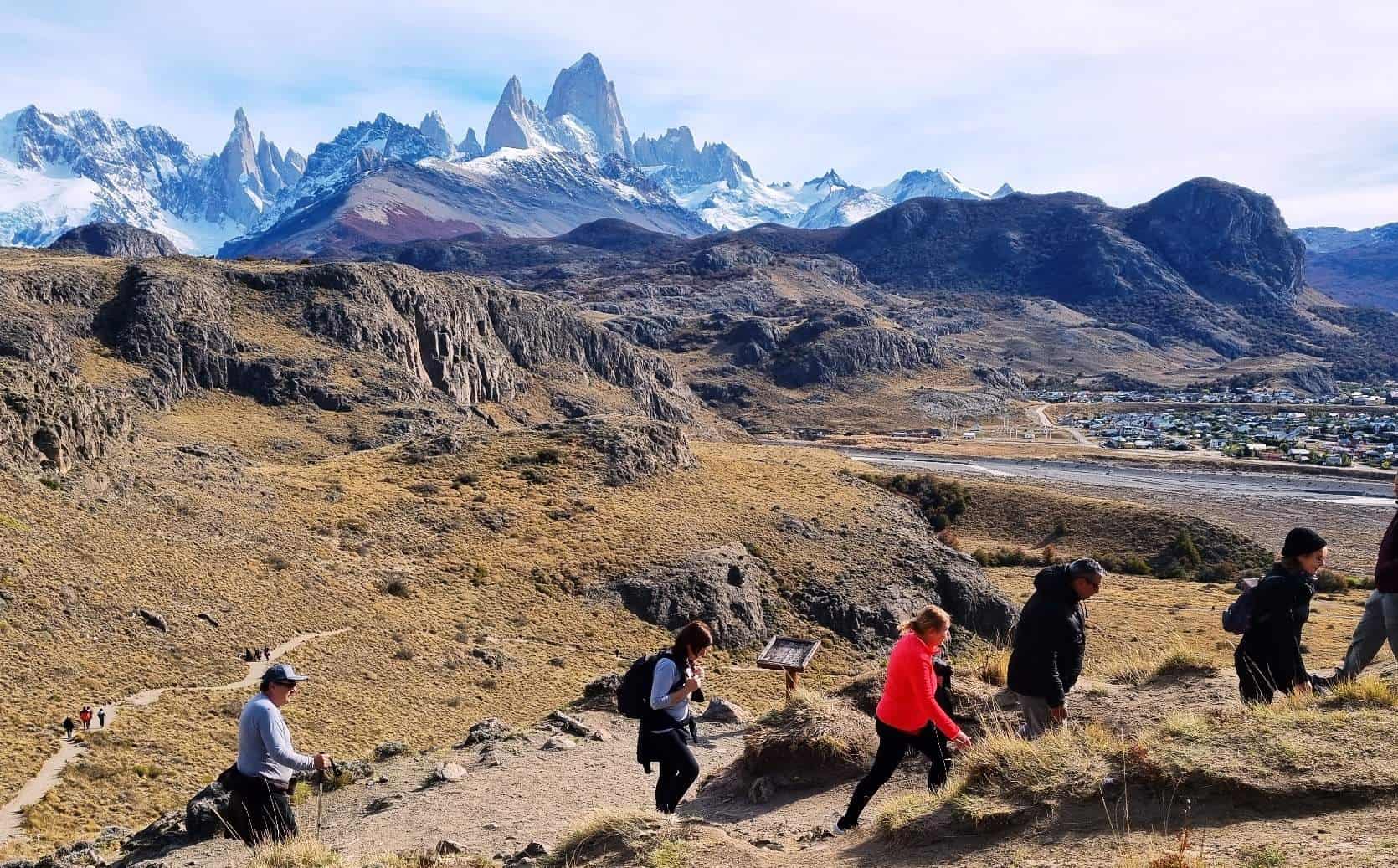 Trekking em grupo em El Chaltén, Patagônia