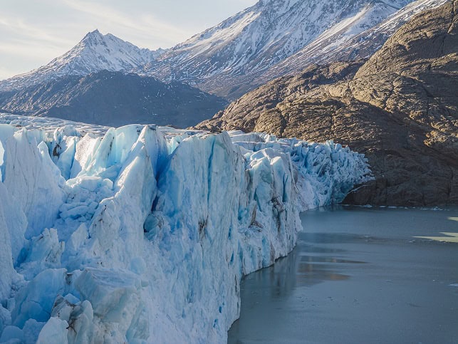 Parede de gelo azul da Geleira Viedma, Parque Nacional Los Glaciares