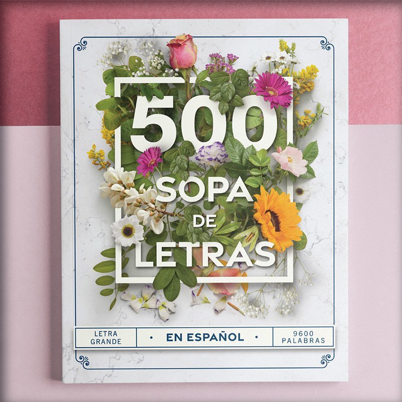 Libro de 500 Sopas de Letras en Español para Adultos