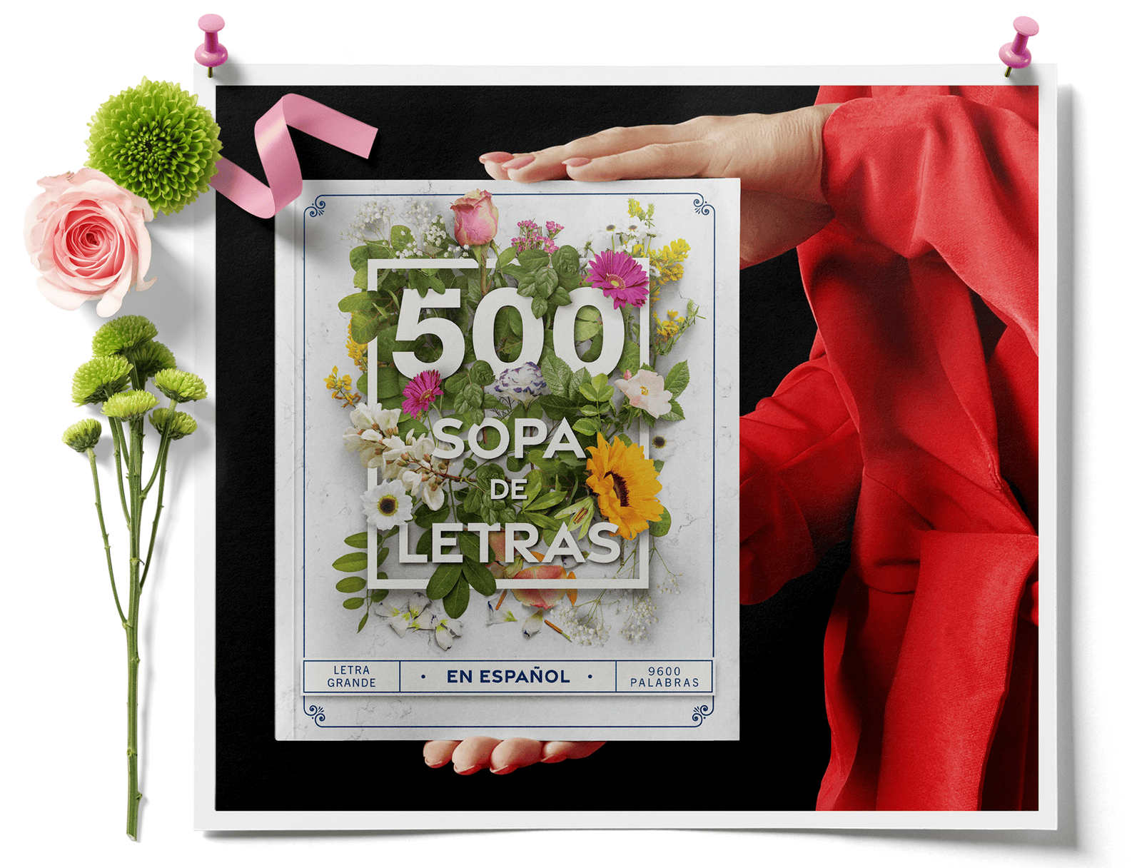 Portada del libro de sopas de letras con 9.600 palabras