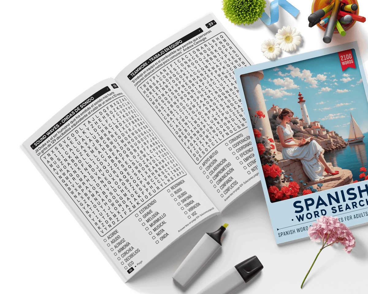 Spanish Word Search Book for Adultos Large Print