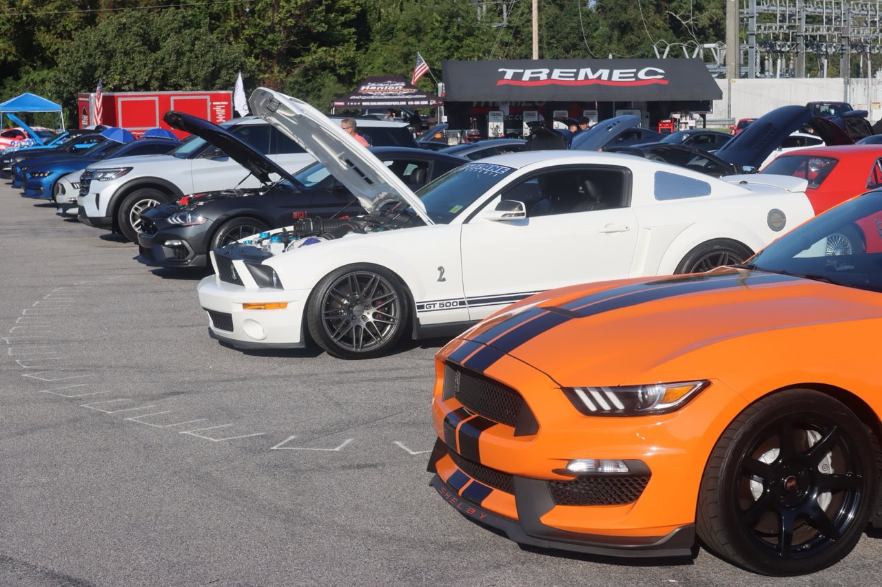 Mustang Week cars at Myrtle Beach 2025 event, showcasing classic and modern Ford Mustangs.