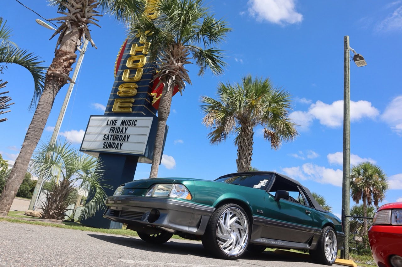 Classic Ford Mustang at Myrtle Beach for Mustang Week 2025.
