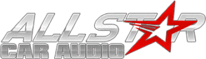 Allstar Car Audio booth at Mustang Week showcasing custom car audio systems.