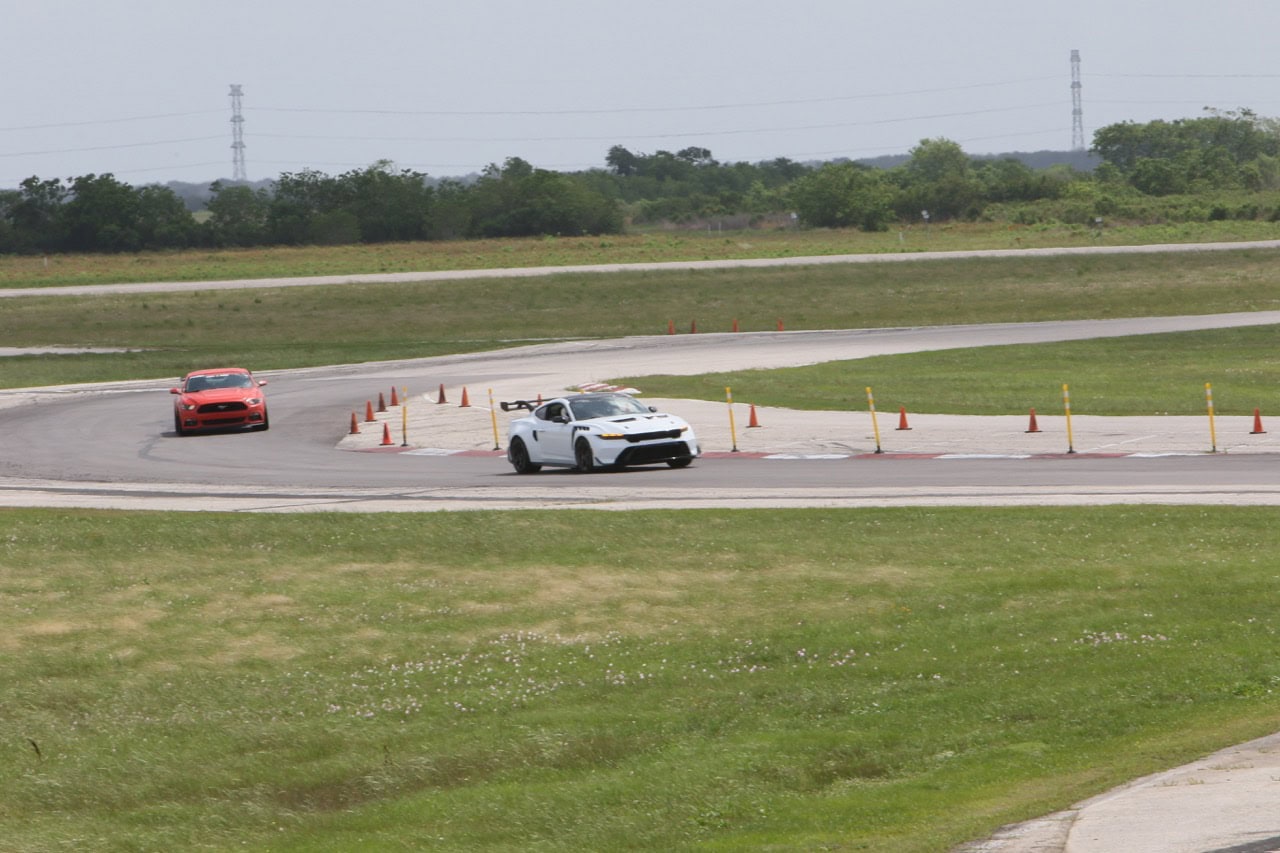 Classic Ford Mustangs at Mustang Week event.
