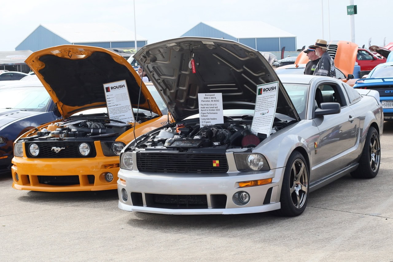 Classic Ford Mustangs at Mustang Week event.