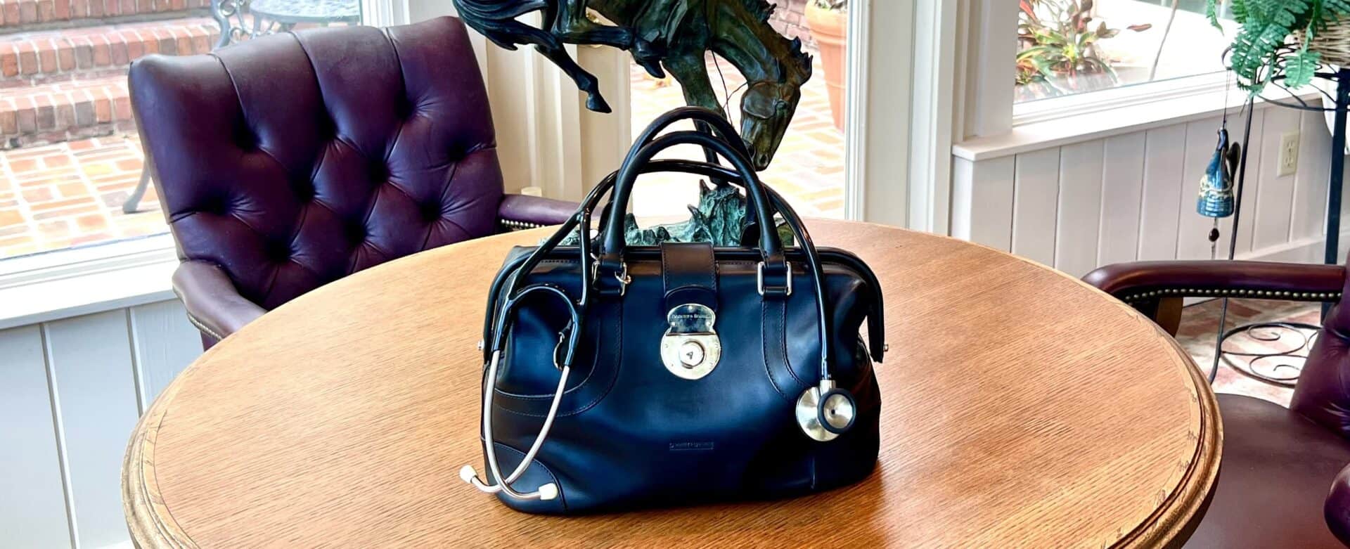 doctor bag setting on the table