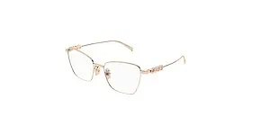 Elegant gold-framed eyeglasses for vision correction and style.