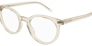 Stylish clear frame glasses for vision correction and eye health.